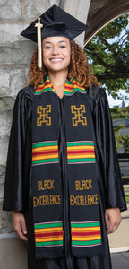 AF33-BLACK EXCELLENCE KENTE STOLE